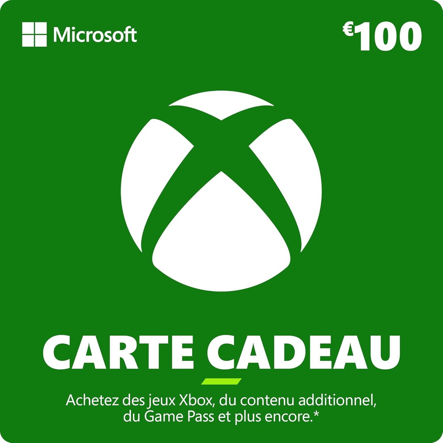 Xbox Carte Cadeau 100 EUR [Code Digital]